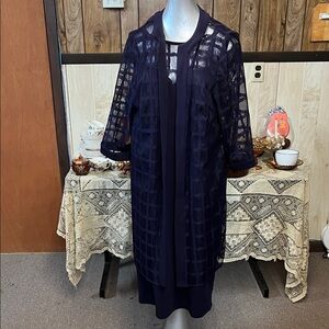 Elegant Navy Blue Women's Dress